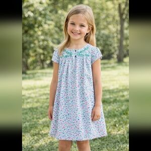 Tea collection floral dress size 7 linen